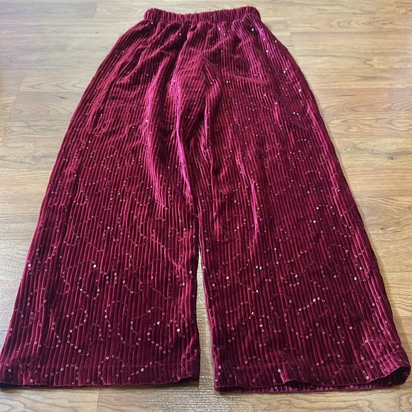 Zara girls shimmer flowy pants in size 9 with elastic waistband. - Picture 1 of 4